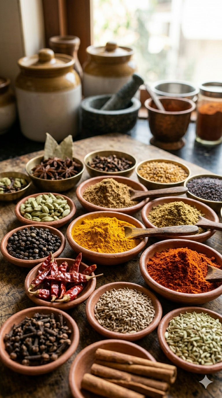Indian grocery staples and spices